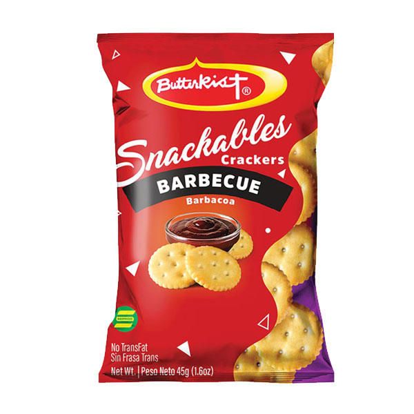 Butterkist Snackables Crackers Barbeque 45g (3 Packs)