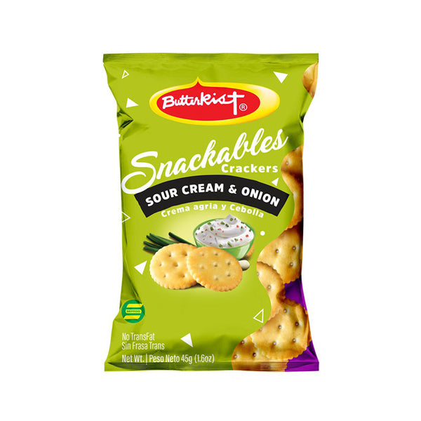 Butterkist Snackables Crackers Sour Cream & Onion 45g (3 Packs)