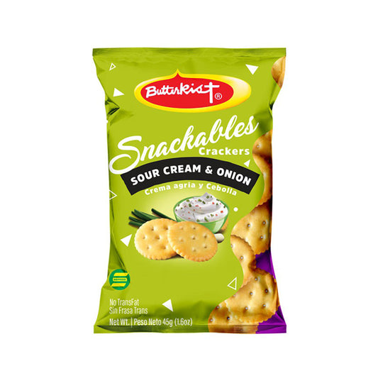 Butterkist Snackables Crackers Sour Cream & Onion 45g (3 Packs)