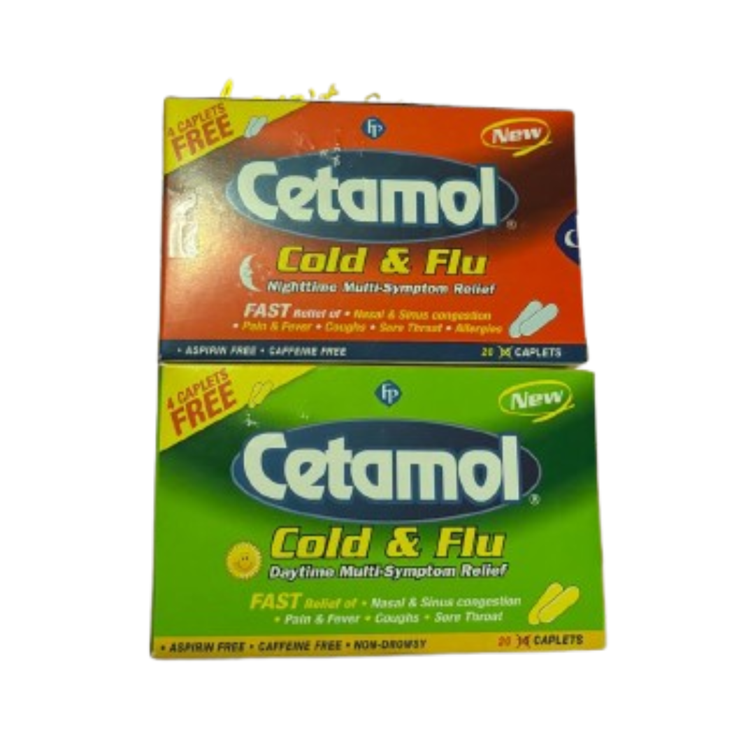 Cetamol Cold & Flu Daytime & Nighttime (20 Tab Each)