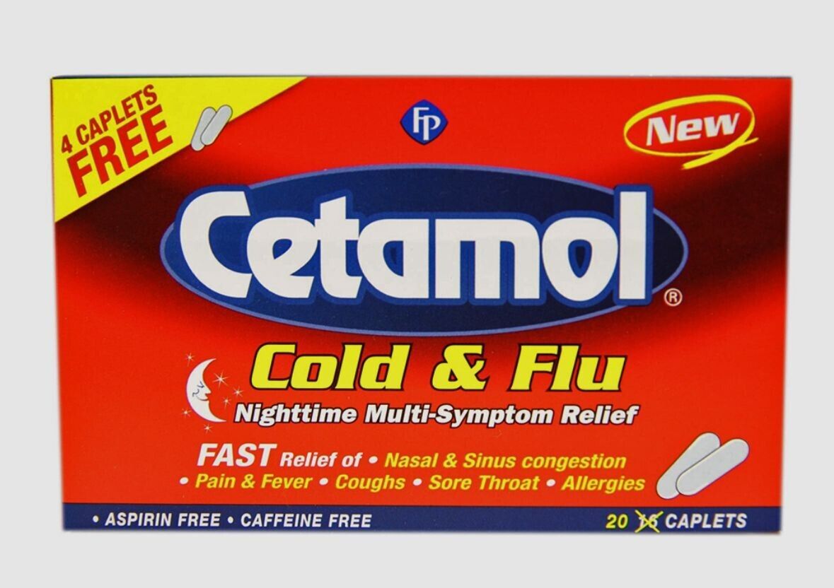 Cetamol Cold & Flu Nightime (20 Tabs)