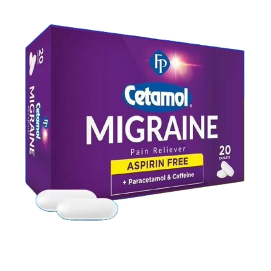 Cetamol Migraine Pain Reliever - 20 TABS