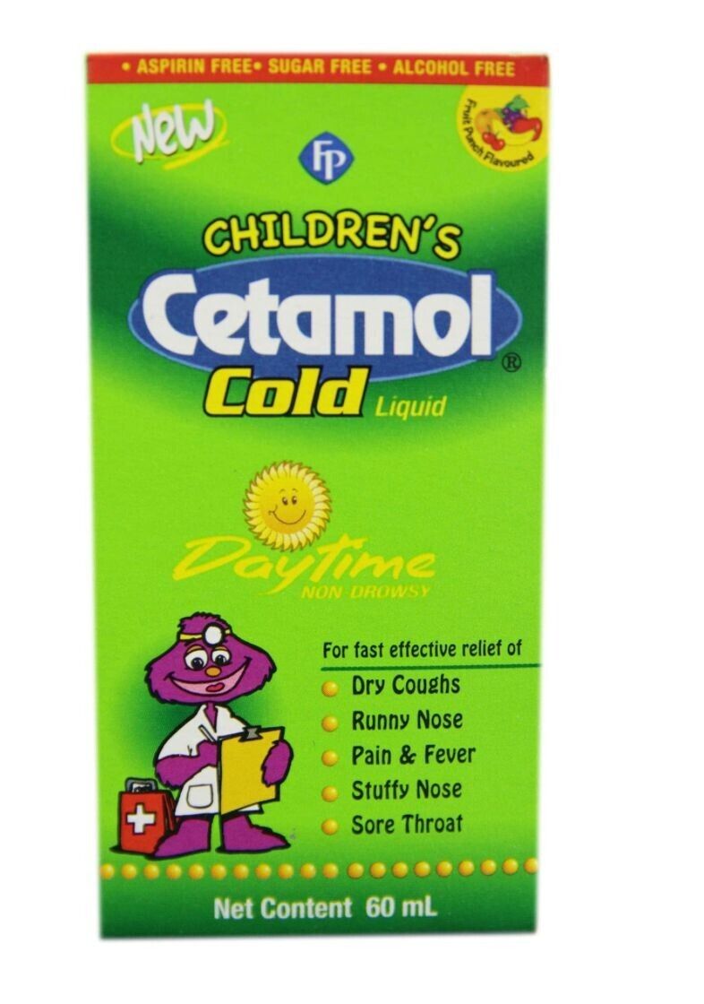 Children's Cetamol Cold Liqiud Daytime (60mL)