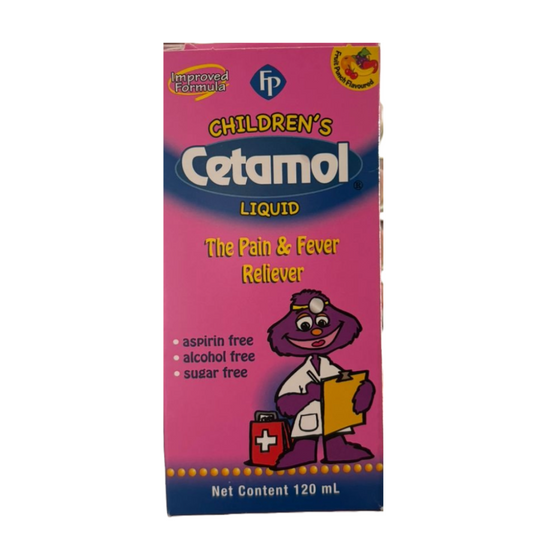 Children's Cetamol Liquid (120mL) - Pain & Fever Relief