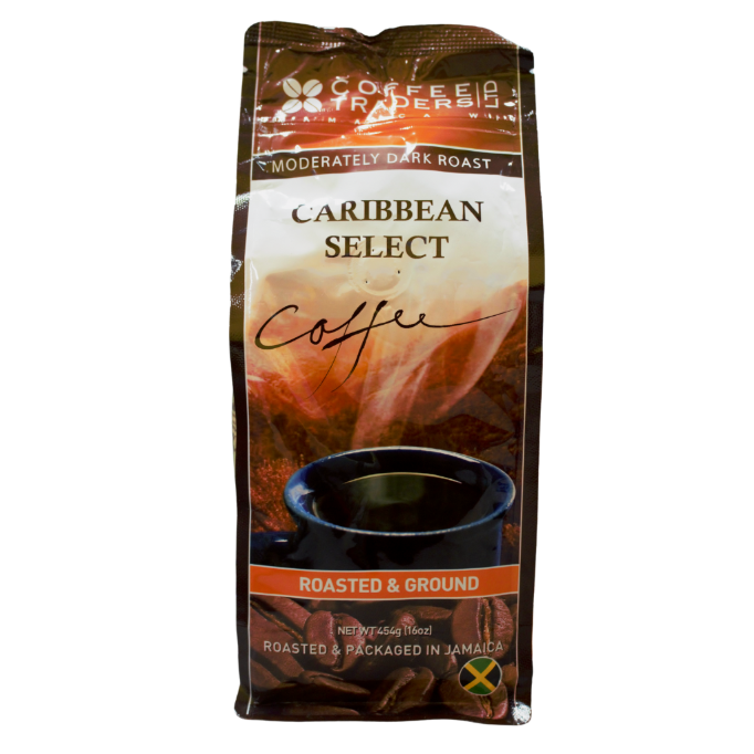 Coffee Trader Caribbean Select Coffee -Moderately Dark Roast & Ground 16oz