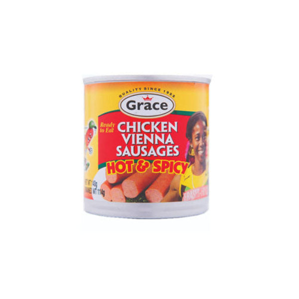 Grace Vienna Chicken Sausage 114g - Hot & Spicy