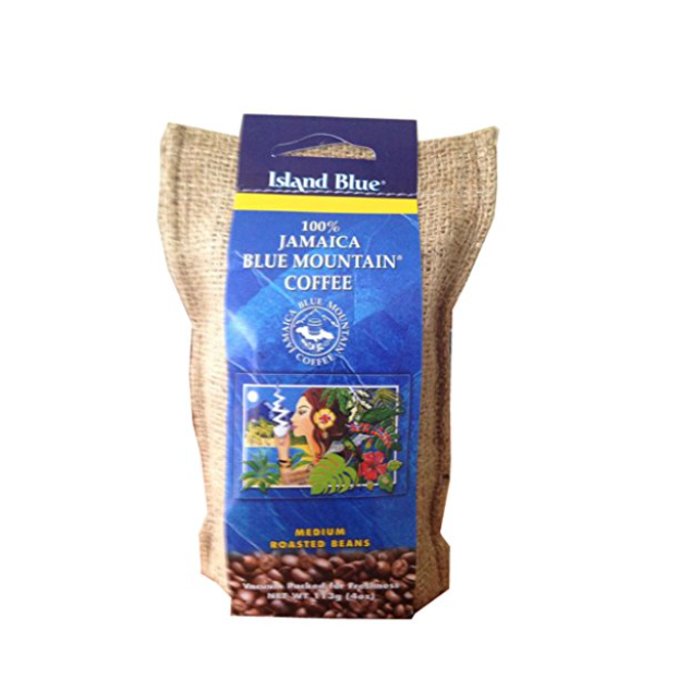 Island Blue Jamaica Blue Mountain Coffee- Medium Roasted Beans 8oz