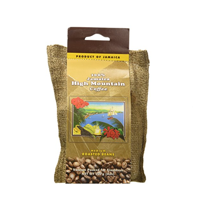 Jamaica High Mountain Coffee Medium Roasted Beans 8oz