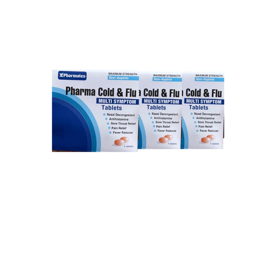 Pharma Cold & Flu Multi Symptom Tablets (12 Tablets)