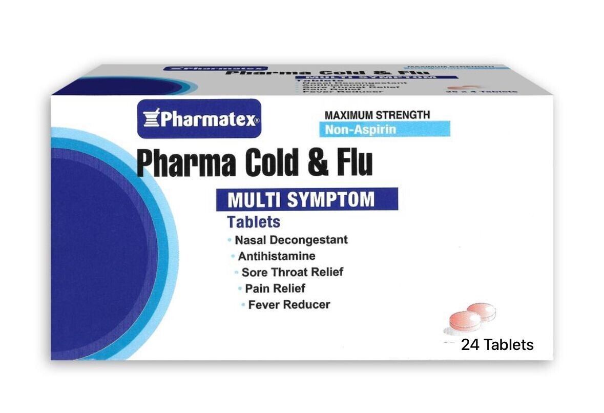 Pharma Cold & Flu Multi Symptom Tablets (24 Tablets)