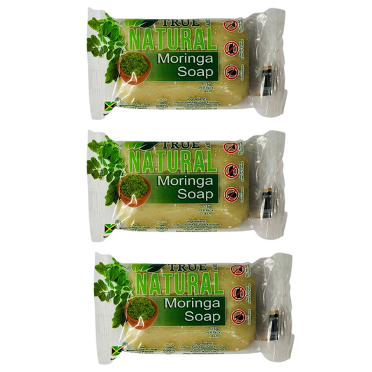 True and Natural Soap - Moringa Soap 4 oz (Pack of 3)